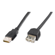 Кабель DIGITUS USB-A (M/F) заряджання/синхронізації, 1.8м, чорний