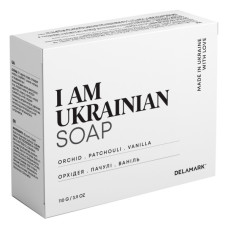 Тверде мило DeLaMark I Am Ukrainian Орхідея-Пачулі-Ваніль 110 г (4820152333308)