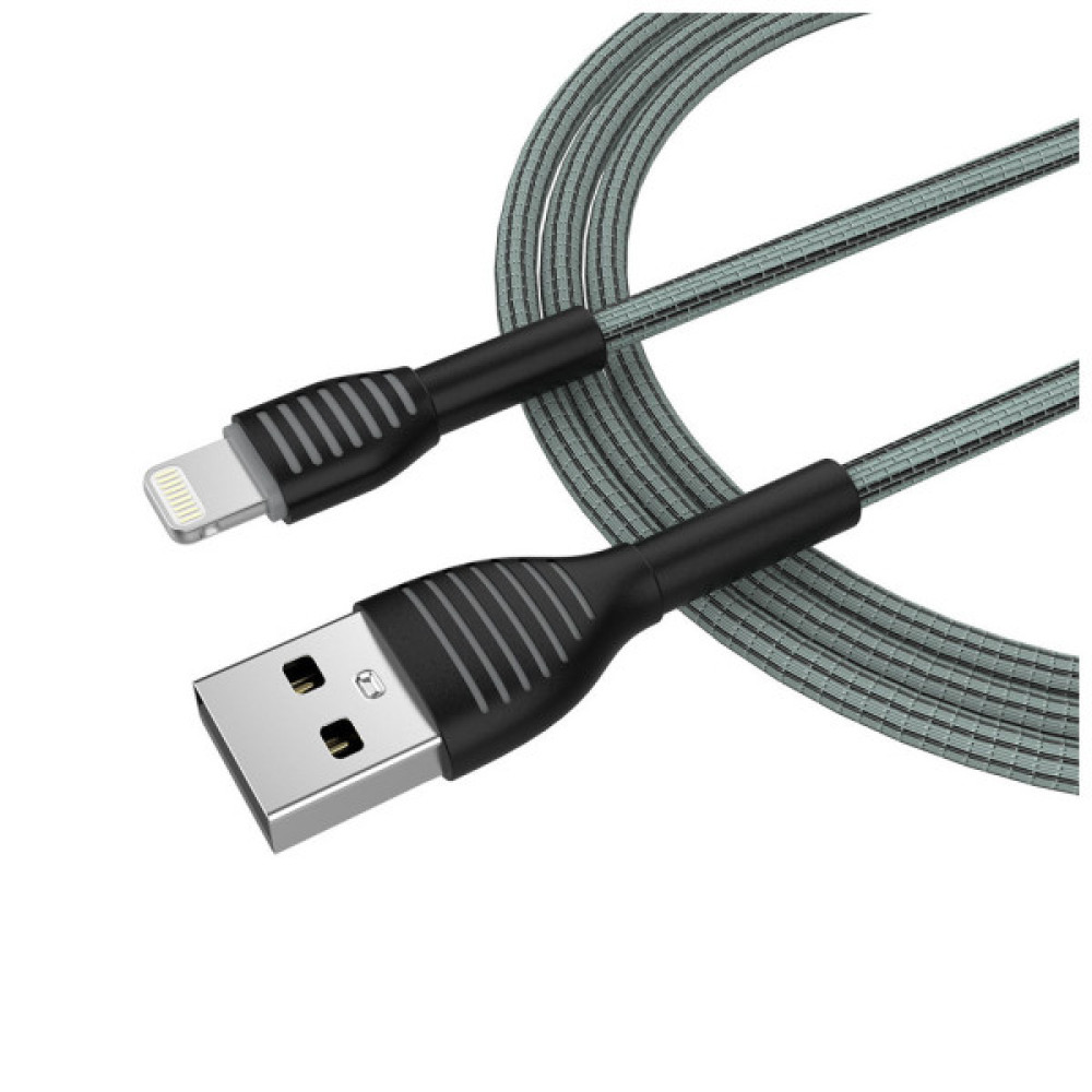 Дата кабель USB 2.0 AM to Lightning 1.0m ColorWay (CW-CBUL041-GR)