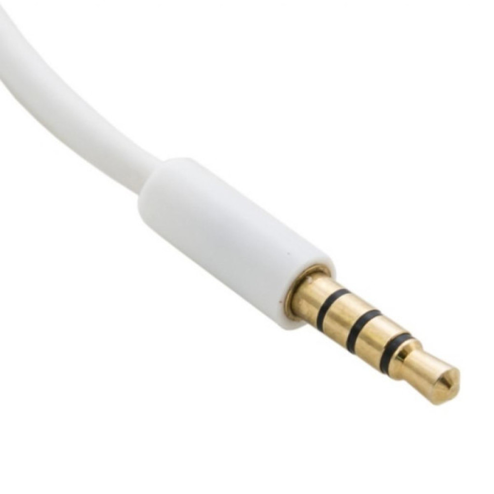 Дата кабель USB 2.0 AM to 3.5mm M 0.15m for iPod Shuffle Charge&Sync White Extradigital (KBA1651)