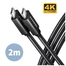 Дата кабель USB-C to USB-C 2.0m USB 3.2 Gen 2 PD 100W 5A 4K black AXAGON (BUCM32-CM20AB) Дата кабель USB-C to USB-C 2.0m USB 3.2 Gen 2 PD 100W 5A 4K black AXAGON (BUCM32-CM20AB)