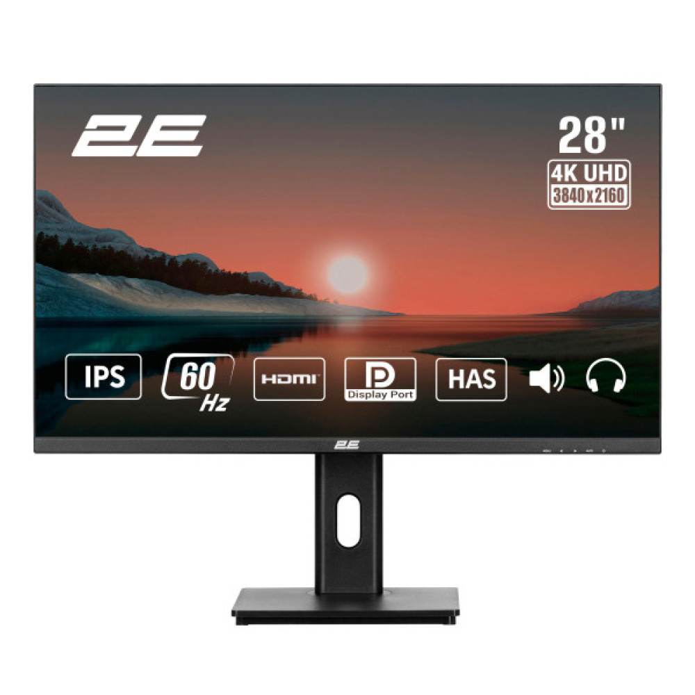 Монітор 2E 28" L2825B 2xHDMI, DP, MM, IPS, NTSC 84%, 3840x2160, HAS