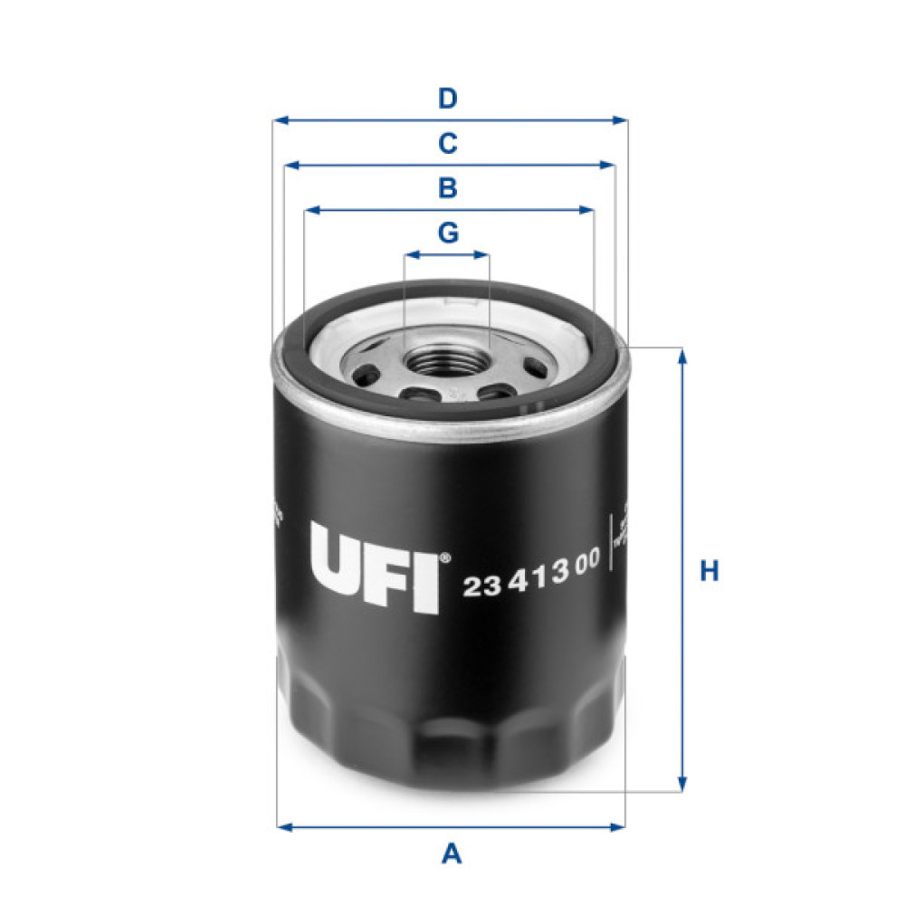 Фільтр масляний UFI 23.413.00 Фільтр масляний UFI 23.413.00