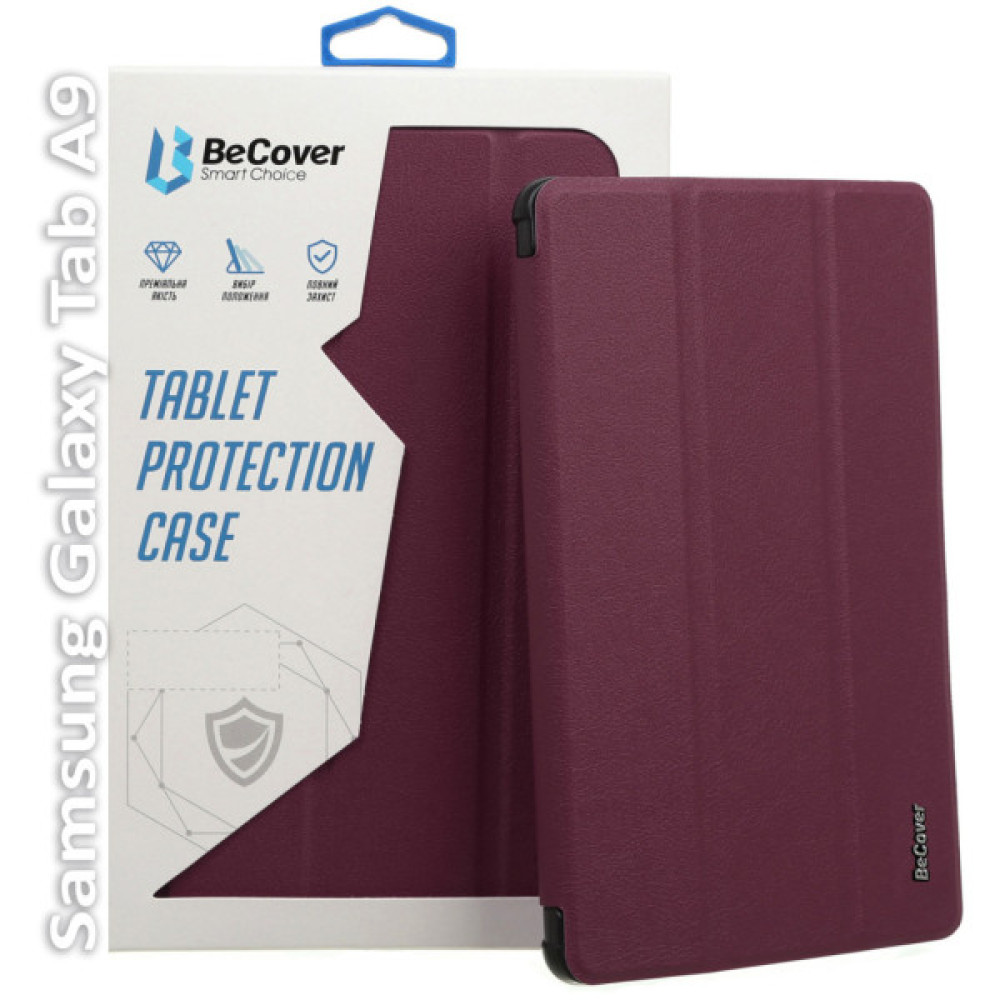 Чохол до планшета BeCover Smart Case Samsung Tab A9 SM-X115 8.7" Red Wine (709911) Чохол до планшета BeCover Smart Case Samsung Tab A9 SM-X115 8.7" Red Wine (709911)