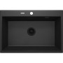Мийка кухонна Deante Eridan, граніт, прямокутна, без крила, 700х520х210мм, чаша - 1, врізна, металічний графіт