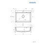 Мийка кухонна Deante Eridan, граніт, прямокутна, без крила, 700х520х210мм, чаша - 1, врізна, металічний графіт