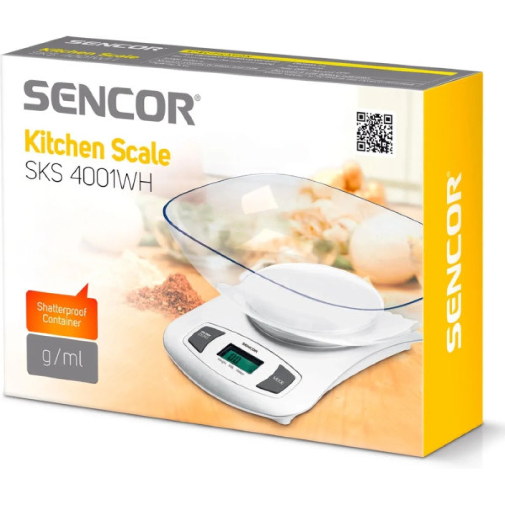 Ваги кухонні Sencor SKS4001WH