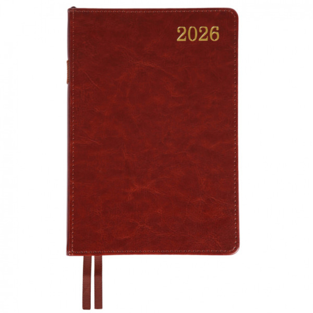 Тижневик Leo planner А5 датований 2026 "City", твердий, коричневий, 368 сторінок (252668)