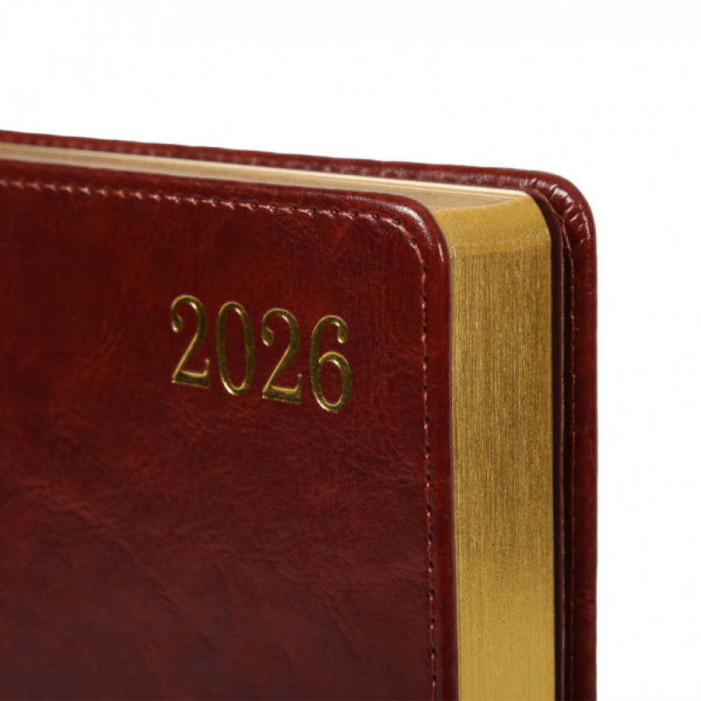Тижневик Leo planner А5 датований 2026 "City", твердий, коричневий, 368 сторінок (252668)