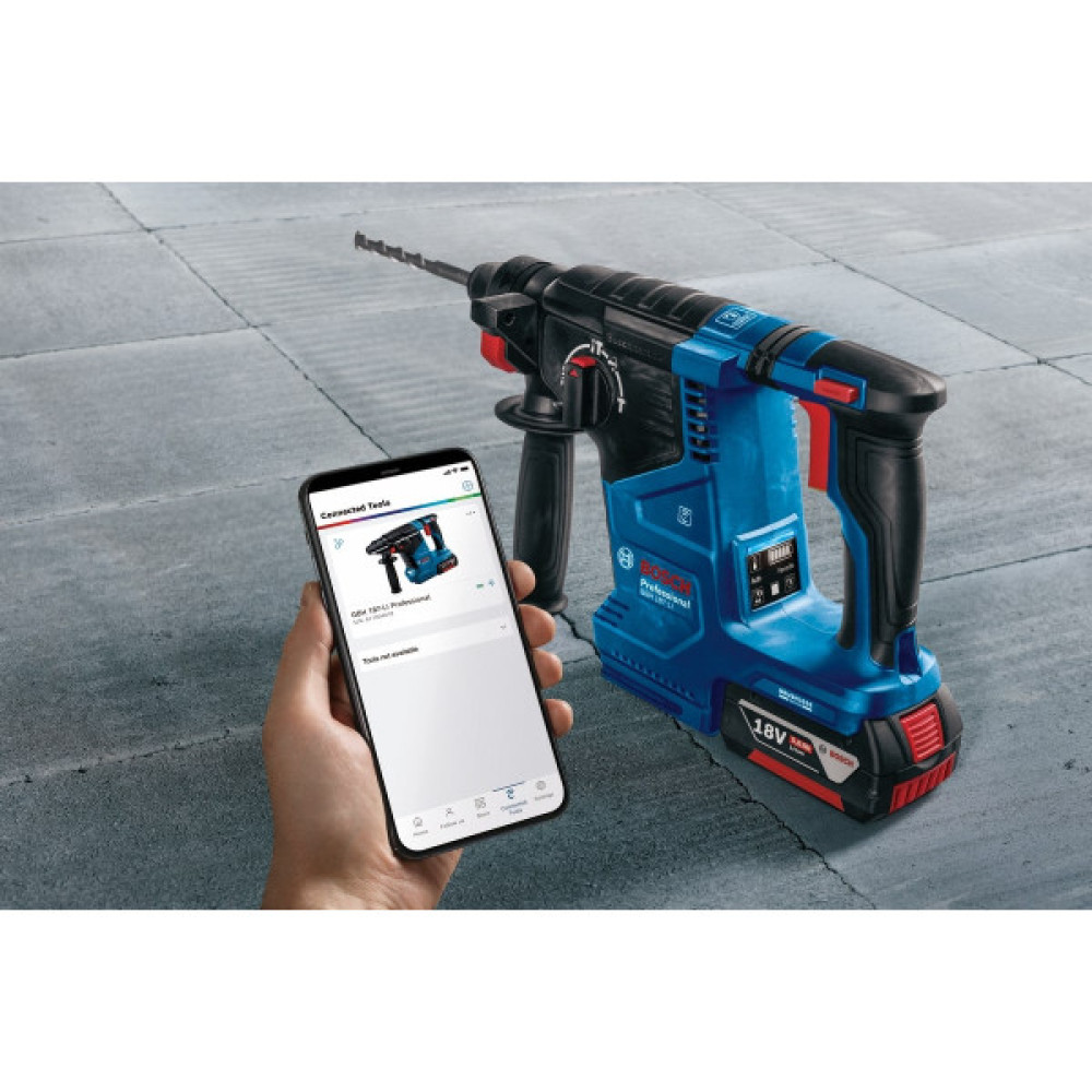 Перфоратор акумуляторний Bosch Professional GBH 187-LI SDS-Plus 18В 2х5А·год 2.4Дж 2.9кг кейс