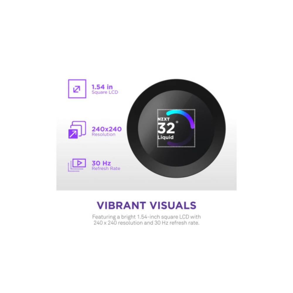 Система рідинного охолодження NZXT Kraken Plus V2 360mm AIO liquid cooler w/Displ (RL-KN360-B2)