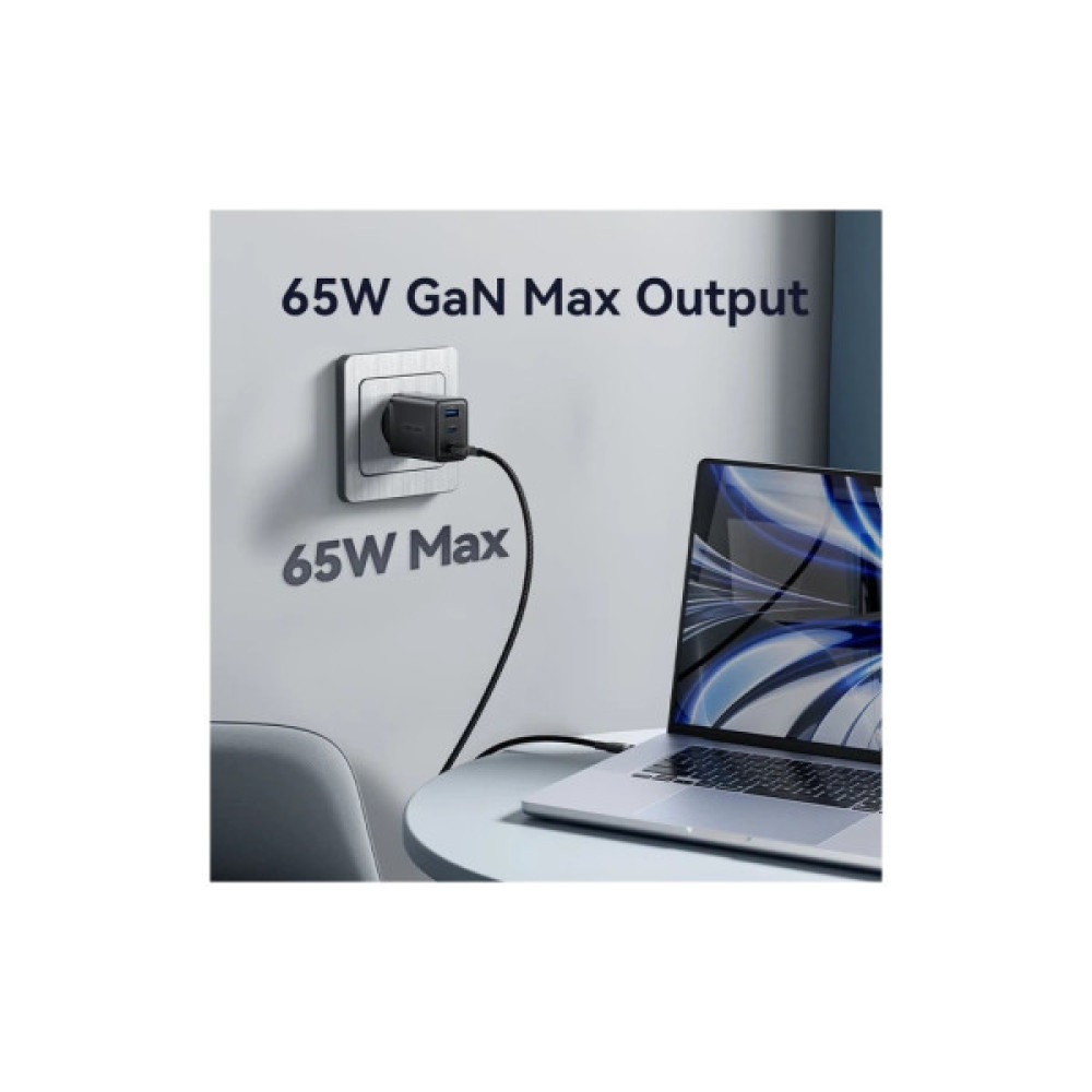 Зарядний пристрій Vention 2xUSB-C PD65W + 1xUSB QC3.0 60W GaN white (FERW0-EU)