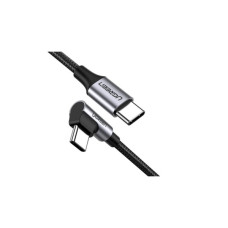 Дата кабель USB-C to USB-C 1.0m 3A 90° corner US255 gray/black Ugreen (50123)