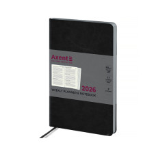 Тижневик Axent датований 2026 Partner City Soft 125х195, чорний (8521-26-01-A)