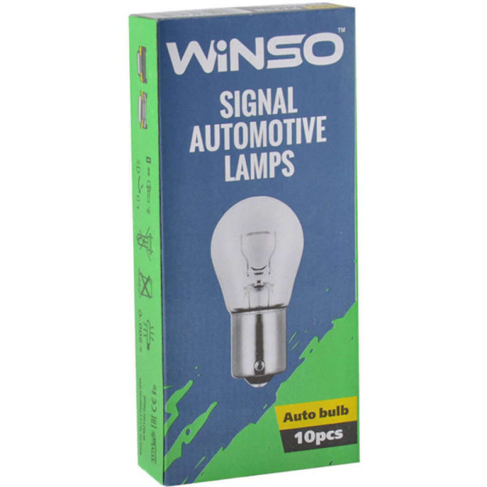 Автолампа WINSO PY21W 21W BAU15s Amber (713110)