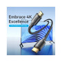 Кабель мультимедійний HDMI M to HDMI M 2.0m 4K cotton braided black Vention (ALLBH)
