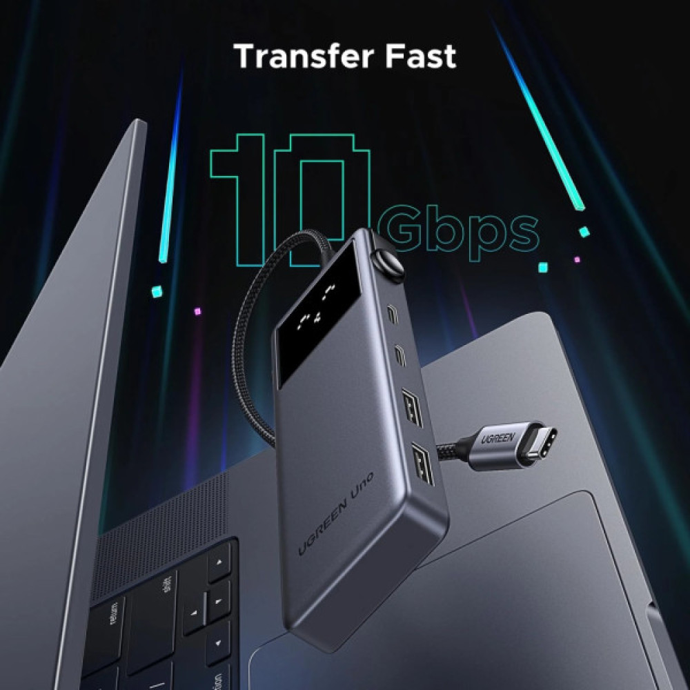 Концентратор Ugreen USB-C to HDMI + 2xUSB 3.2 + 2xUSB-C 3.2 + PD CM888 gray (35998)