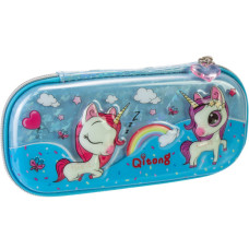 Пенал Cool For School акваріумний 1 відділення з органайзером, блакитний (QT-5768-Blue)