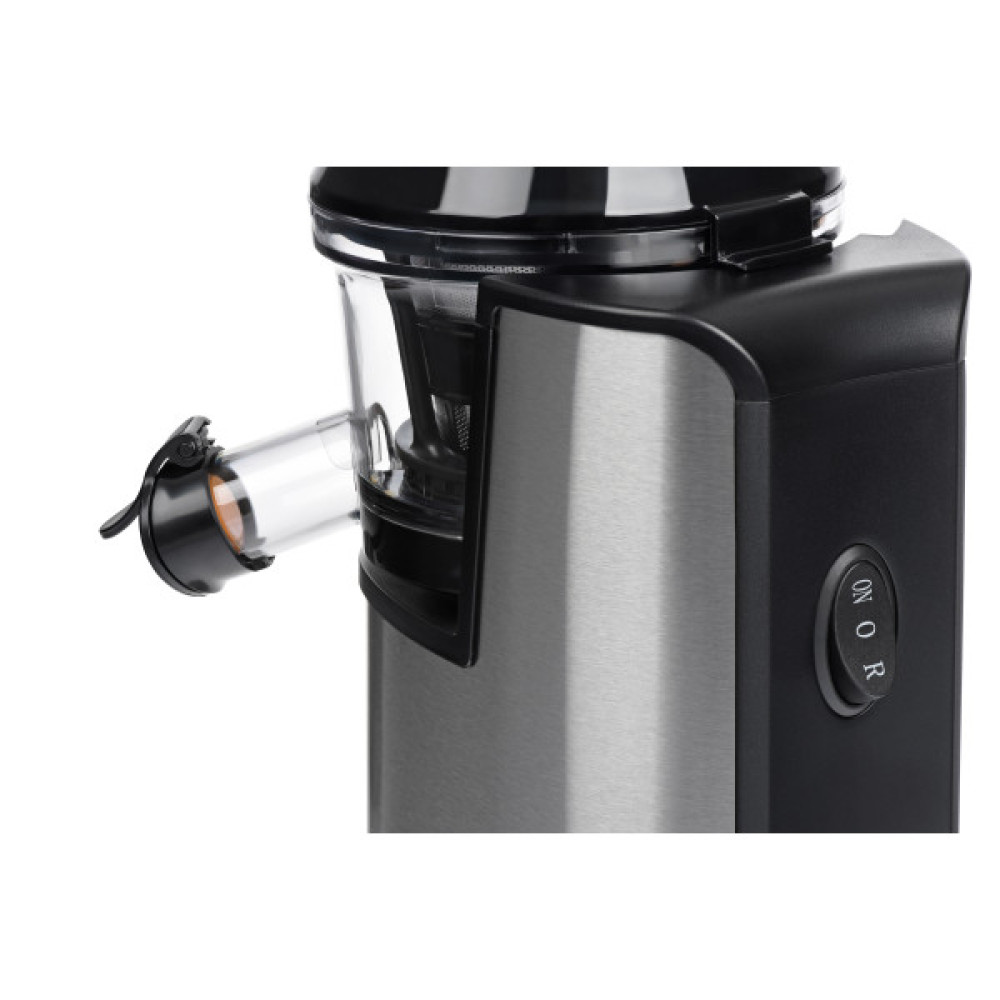 Соковитискач ARDESTO шнековий 200Вт, чаша-0.6л, жмих-0.6л, пластик/метал, сріблясто-чорний