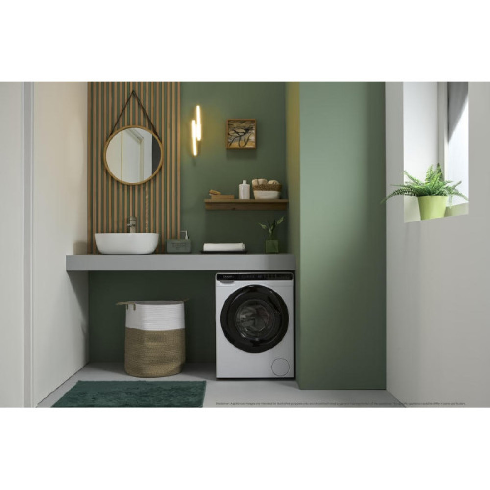 Пральна машина Candy фронтальна, 5кг, 1200, A, 42см, дисплей, інвертор, люк чорний, висота 70см, білий