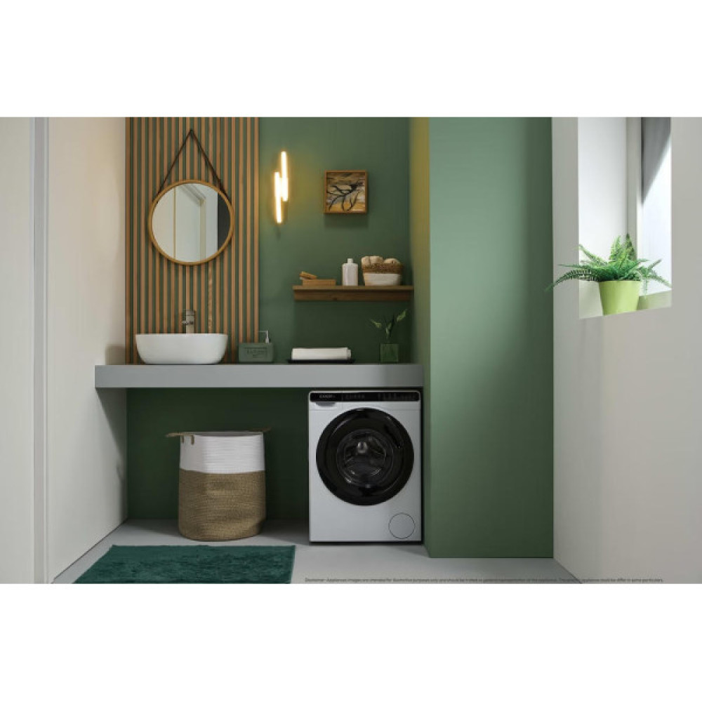 Пральна машина Candy фронтальна, 5кг, 1200, A, 42см, дисплей, інвертор, люк чорний, висота 70см, білий