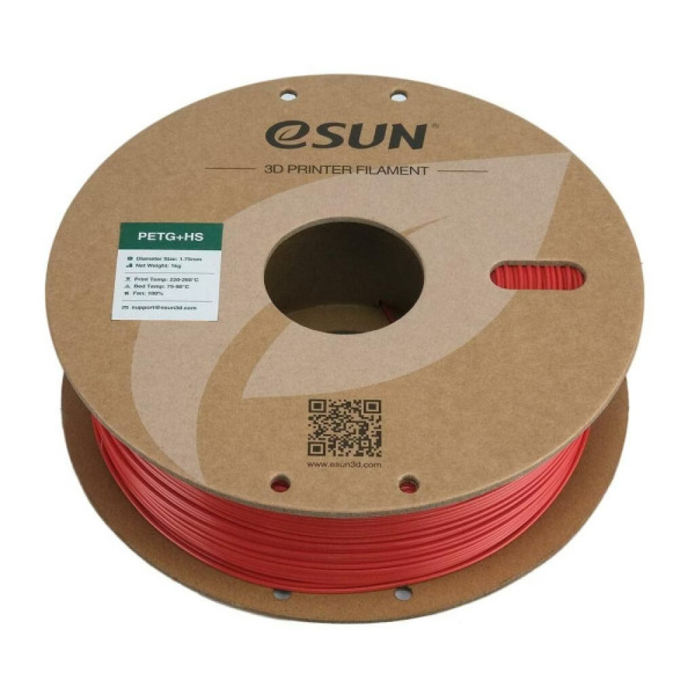 Пластик для 3D-принтера eSUN ePETG+HIGH SPEED 1,75mm 1kg FIRE ENG RED (EPETG+HS-P175FR1)