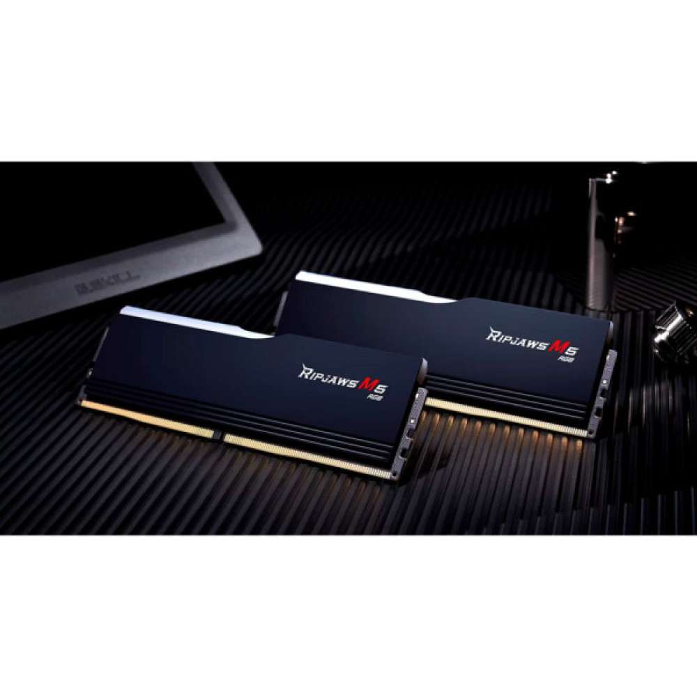 Модуль пам'яті для комп'ютера DDR5 64GB (2x32GB) 6000 MHz Ripjaws M5 RGB Matte Black G.Skill (F5-6000J3238G32GX2-RM5RK)