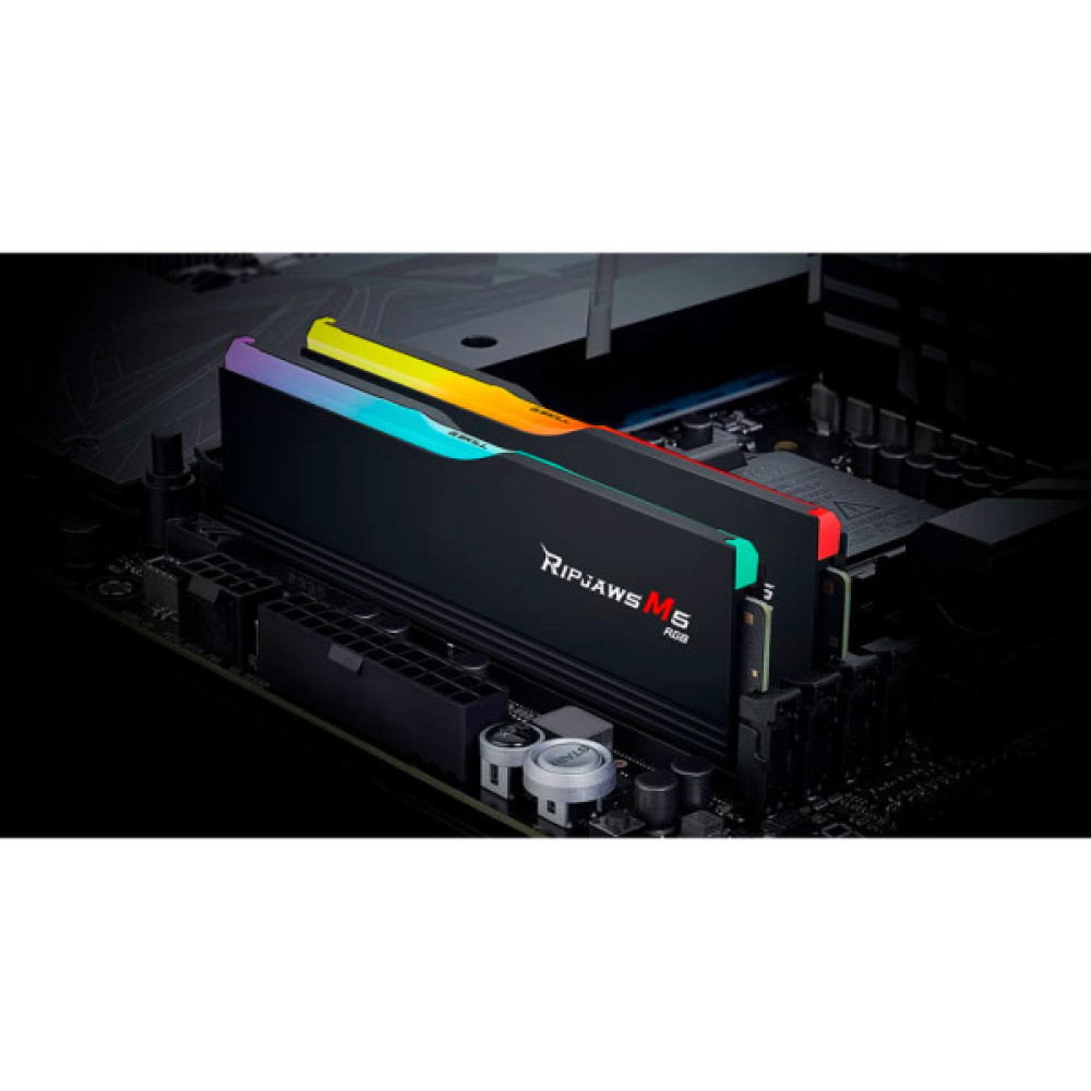 Модуль пам'яті для комп'ютера DDR5 64GB (2x32GB) 6000 MHz Ripjaws M5 RGB Matte Black G.Skill (F5-6000J3238G32GX2-RM5RK)