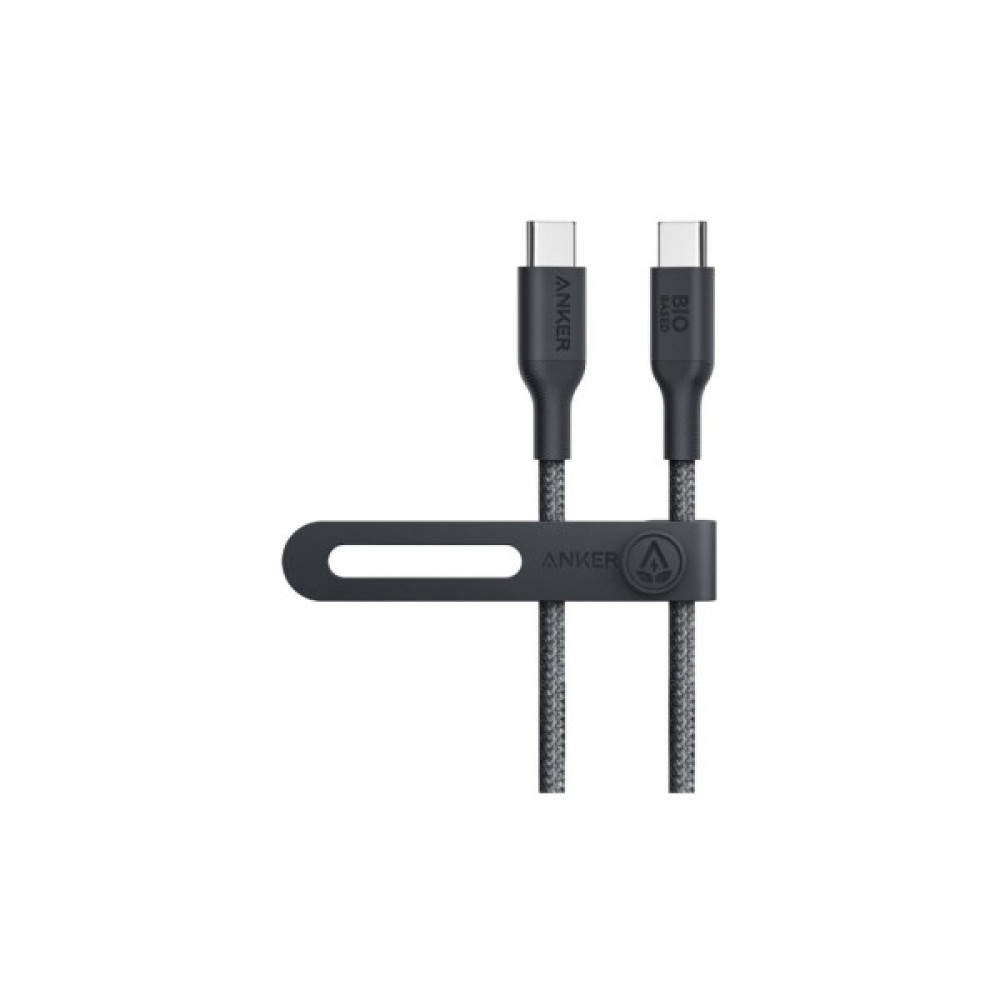 Дата кабель USB-C to USB-C 1.8m 140W bio-nylon 544 black Anker (A80F6H11)