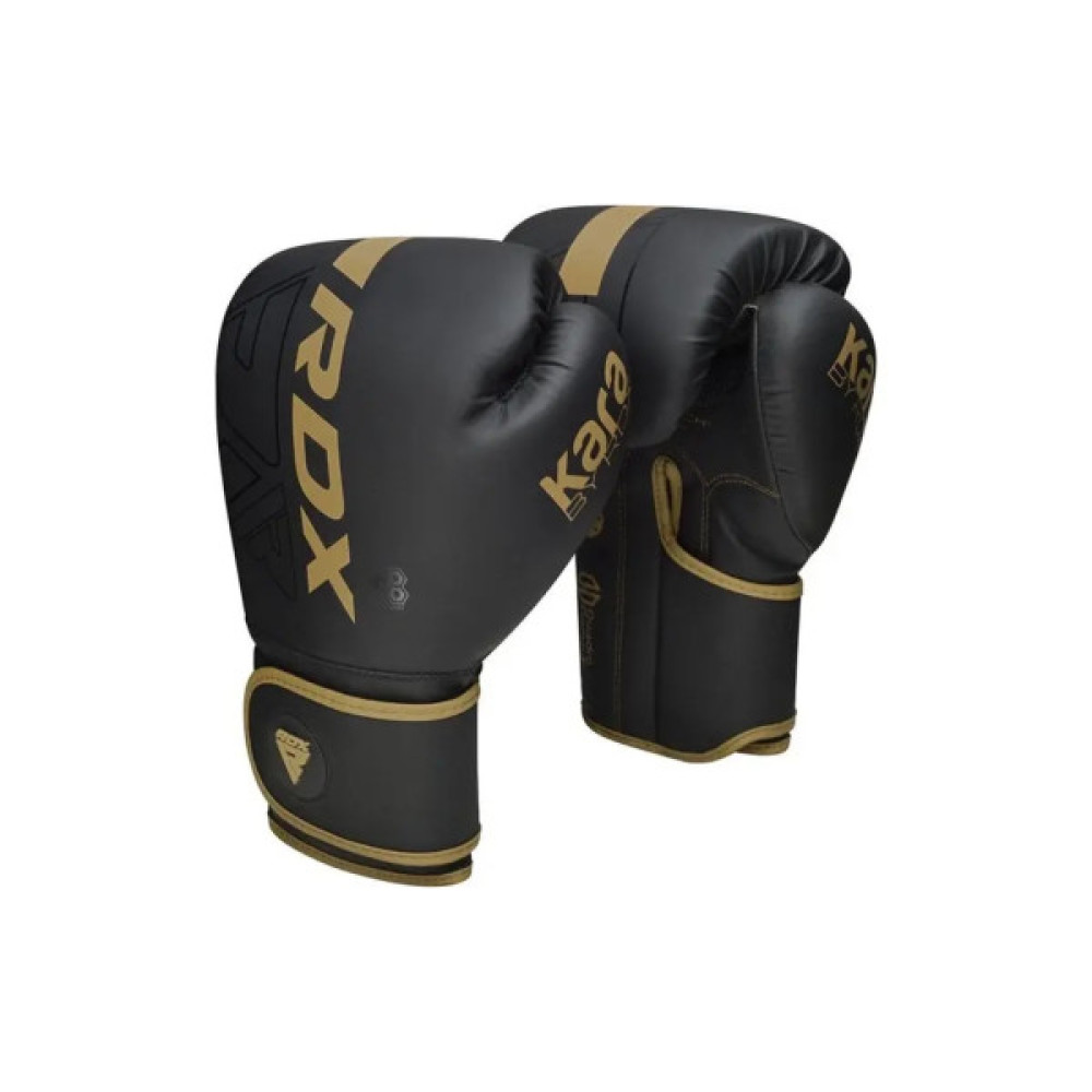 Боксерські рукавички RDX F6 Kara Matte Golden 10 унцій (BGR-F6MGL-10OZ)