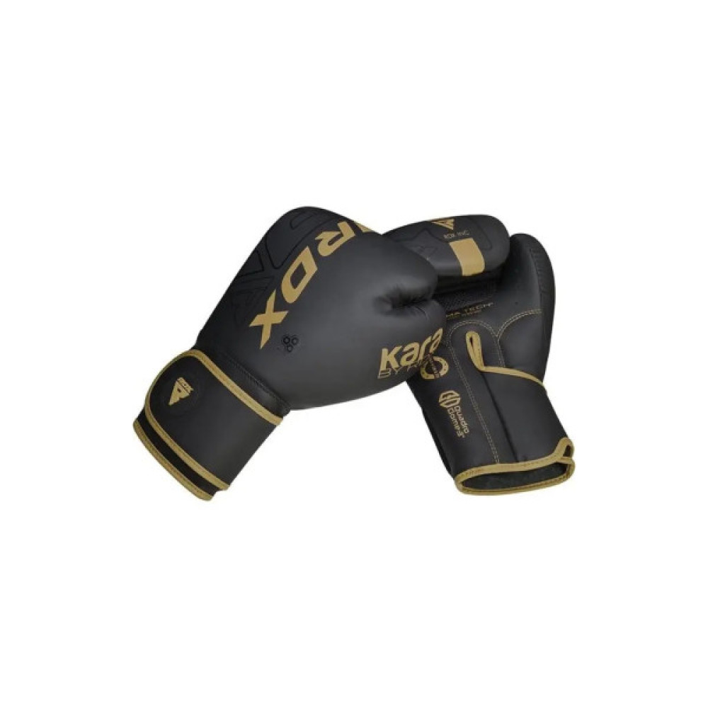 Боксерські рукавички RDX F6 Kara Matte Golden 10 унцій (BGR-F6MGL-10OZ)