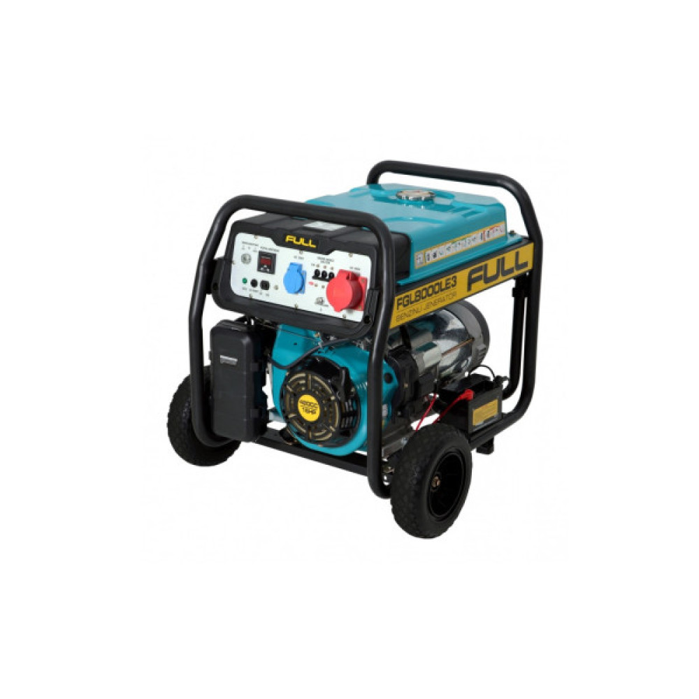 Генератор FULL FGL8000LE3, 3-ф. 380/220V, 11kVA/8.8kW, 25 л, 2.4 л/год, стартер (FGL8000LE3)