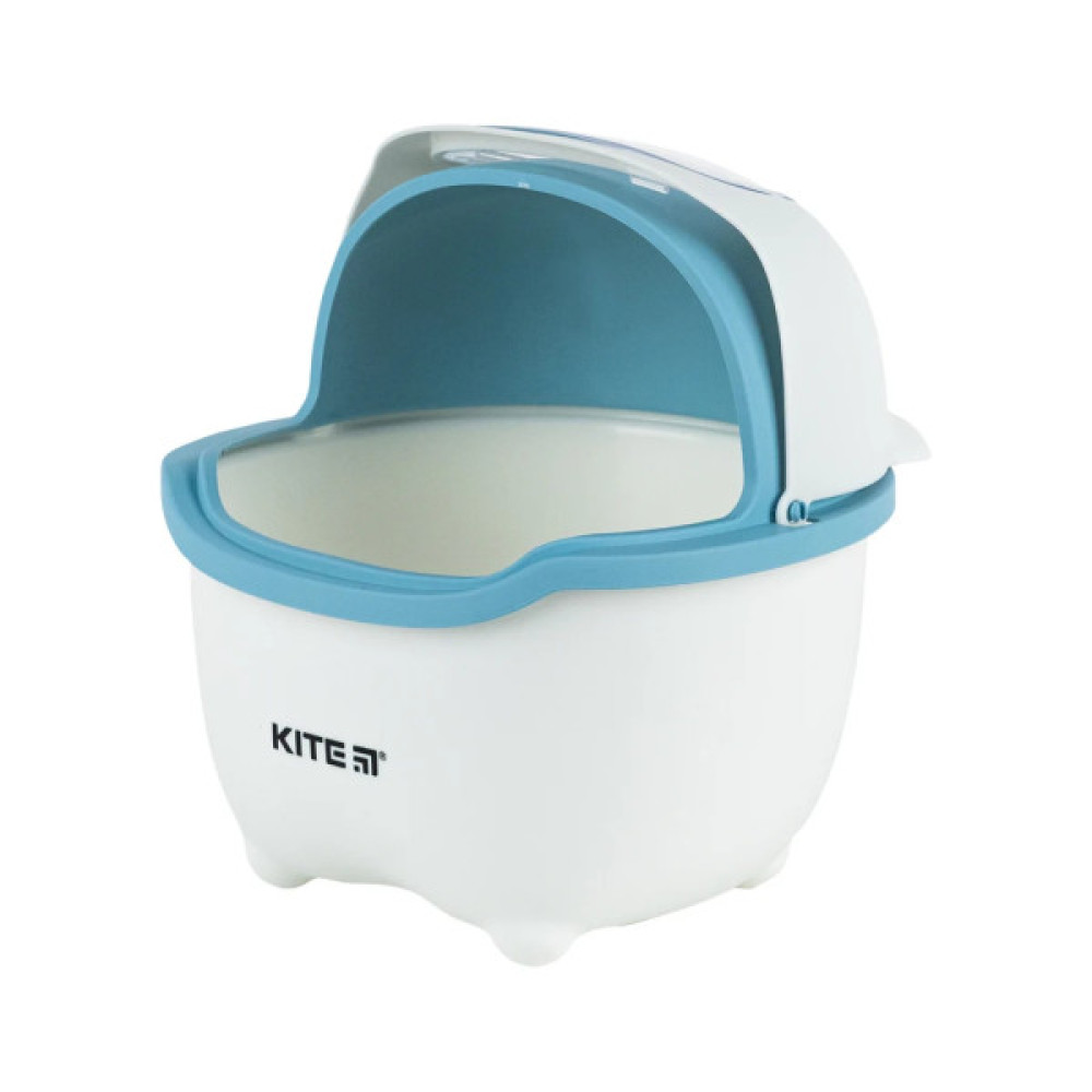 Кошик для паперів Kite Настільний контейнер для сміття, біло-блакитний (K24-009-6)