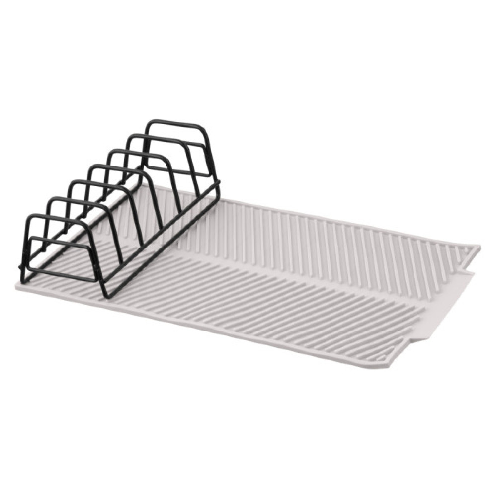 Сушарка для посуду ARDESTO Minimalism 39х25х8см, силікон, метал, сірий (ARHK4102DR)