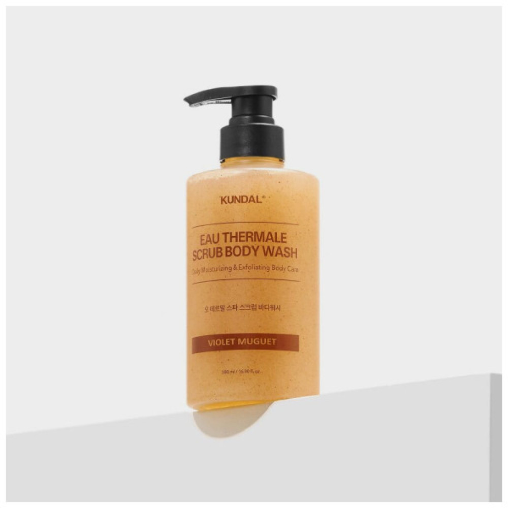 Гель для душу Kundal Eau Thermal Scrub Body Wash Violet Muguet 500 мл (8809809428655)