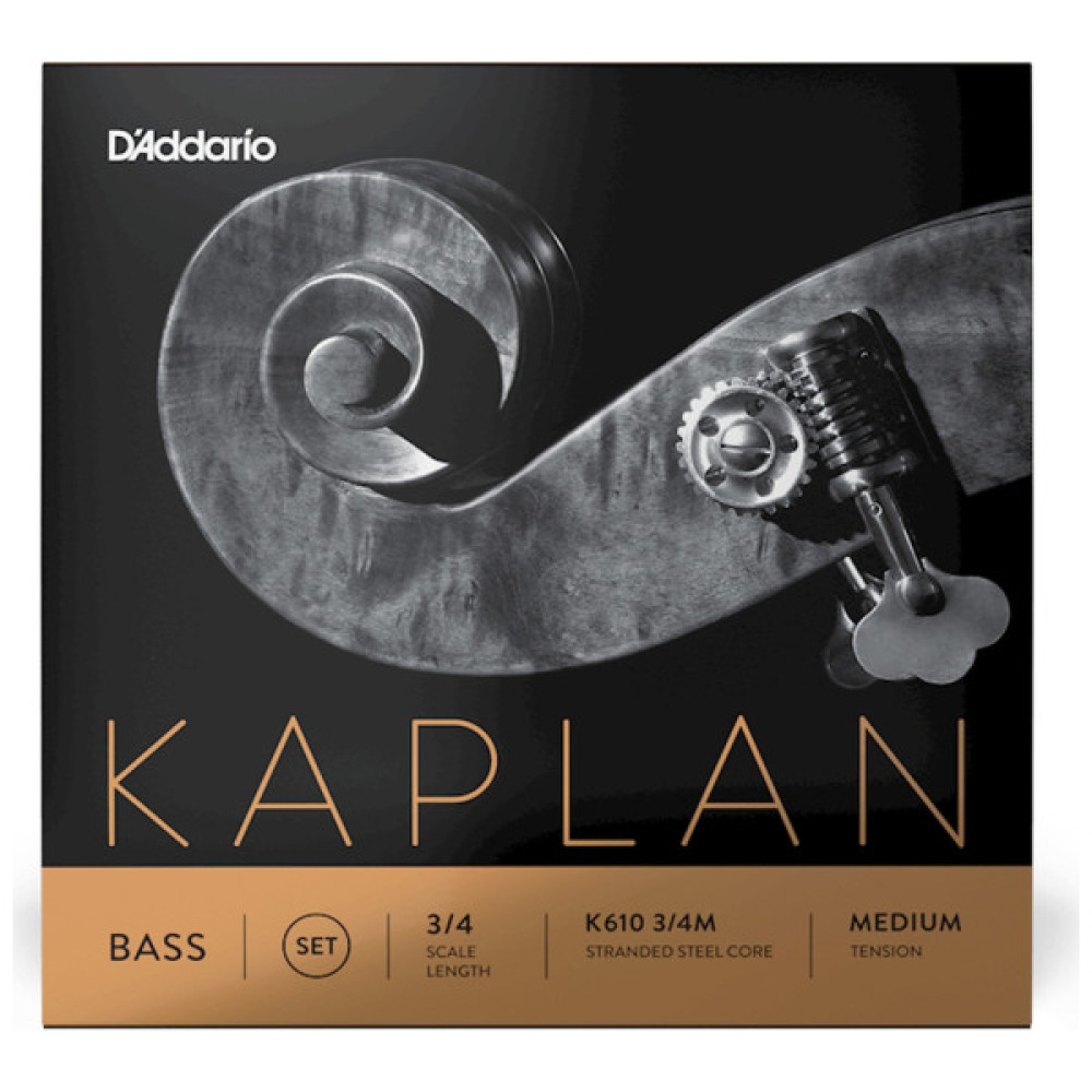Струни для контрабаса D'Addario Kaplan Bass String Set 3/4 Scale Medium Tension (K610 3/4M)