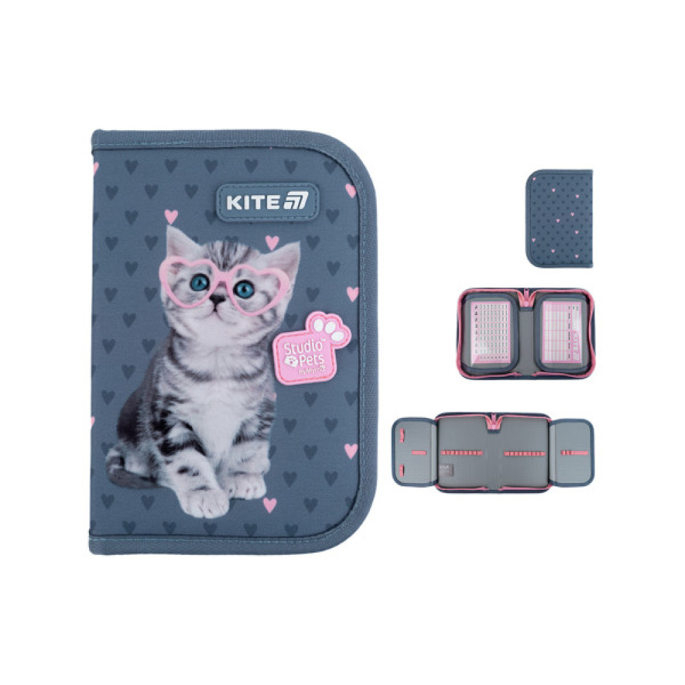 Пенал Kite 622-1 Studio Pets, 1 відділення, 2 відвороти (SP25-622-1)