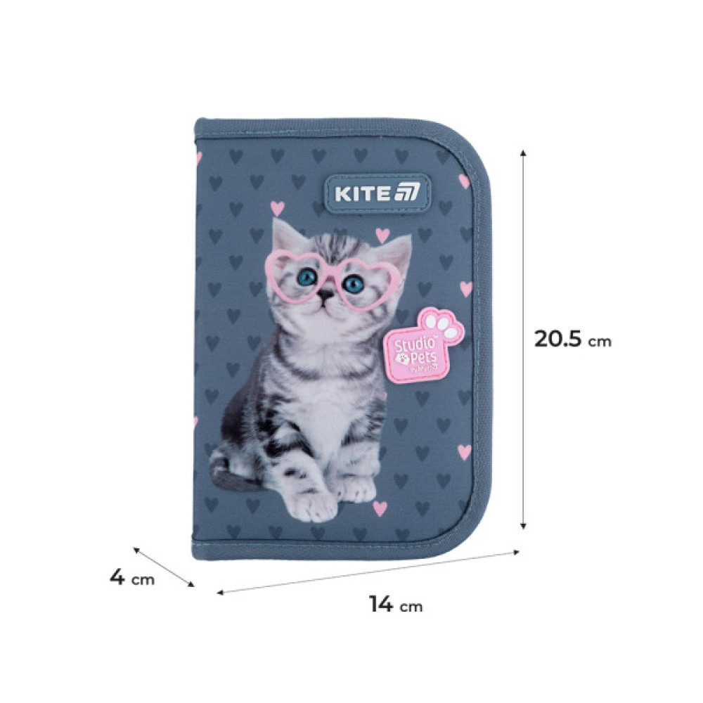 Пенал Kite 622-1 Studio Pets, 1 відділення, 2 відвороти (SP25-622-1)