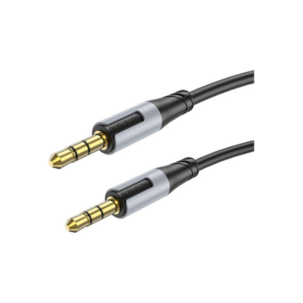 Кабель мультимедійний 3.5mm M to 3.5mm M 1.0m black BOROFONE (6941991108310)