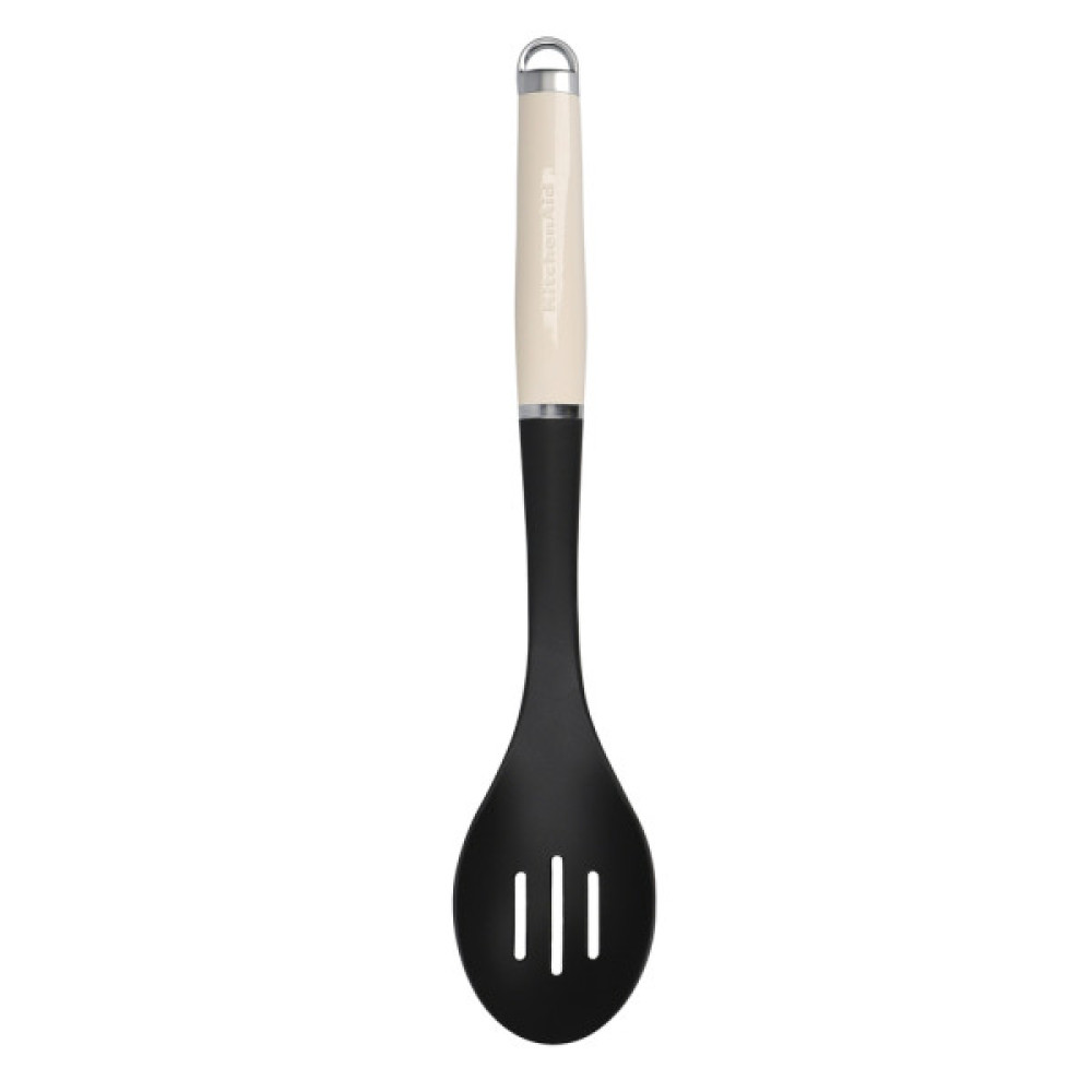 Ложка кухарська KitchenAid Coreline для сервіровки з прорізами, 35,3 см, кремова (KAG004OHACE)