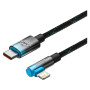 Дата кабель USB-C to Lightning 1.0m 20W 90° corner black/blue Baseus (CAVP000221) Дата кабель USB-C to Lightning 1.0m 20W 90° corner black/blue Baseus (CAVP000221)