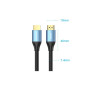 Кабель мультимедійний HDMI M to HDMI M 1.5m V2.0 4K60Hz aluminum alloy blue Vention (ALHSG)