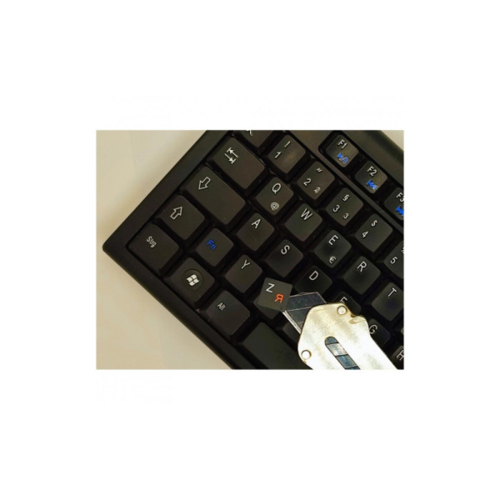 Наклейка на клавіатуру BestKey непрозора чорна, 68, помаранчевий (BK13ORA/024)