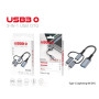Дата кабель OTG USB 3.0 AF to USB-C + Micro 5P + Lightning 0.11m 60W XoKo (XK-AC-155) Дата кабель OTG USB 3.0 AF to USB-C + Micro 5P + Lightning 0.11m 60W XoKo (XK-AC-155)