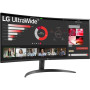 Монітор LG 34" 34WR50QK-B 2xHDMI, DP, Audio, VA, 3440x1440, 21:9, 100Hz, sRGB 99%, CURVED, FreeSync, HDR10