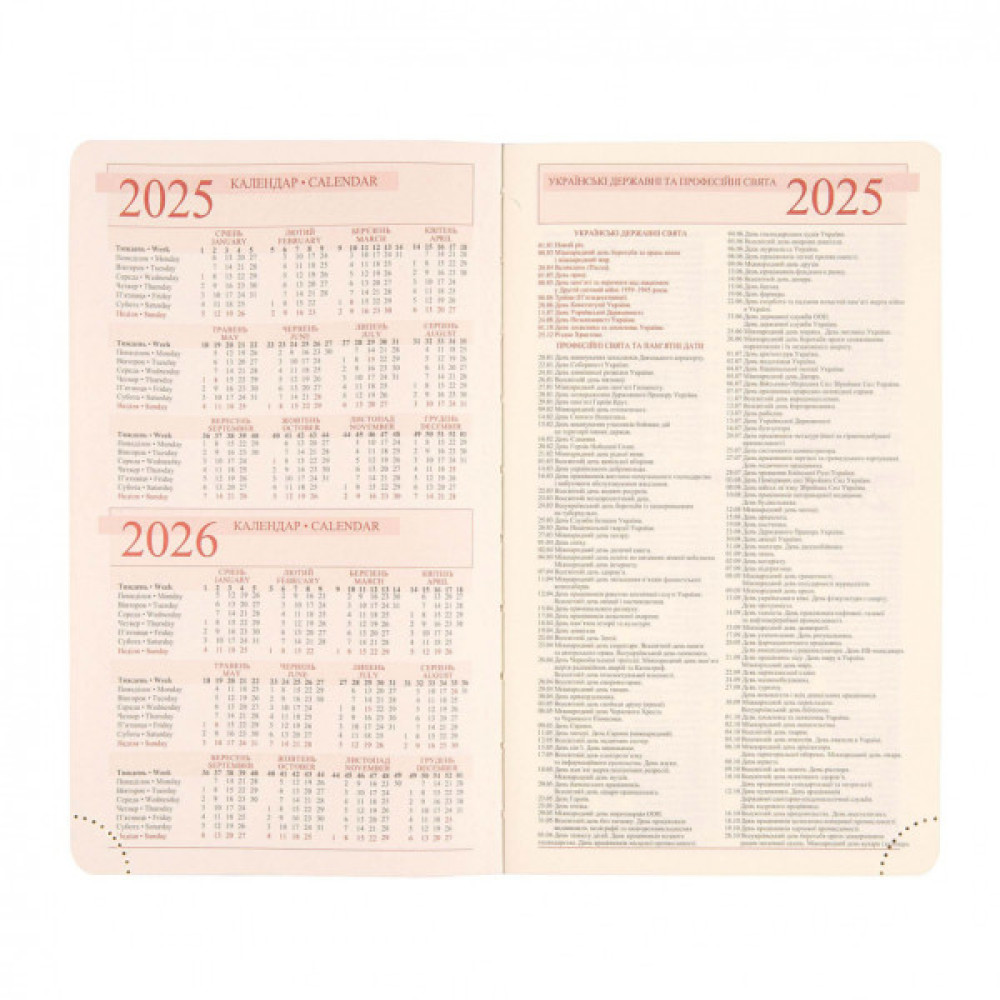 Тижневик Leo planner датований 2025 Identico 12x20 см синій (252512)