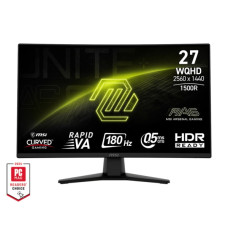 Монітор MSI 27" MAG 274CQF 2xHDMI, DP, Audio, VA, 2560x1440, 180Hz, 0.5ms, sRGB 128%, CURVED, AdaptiveSync