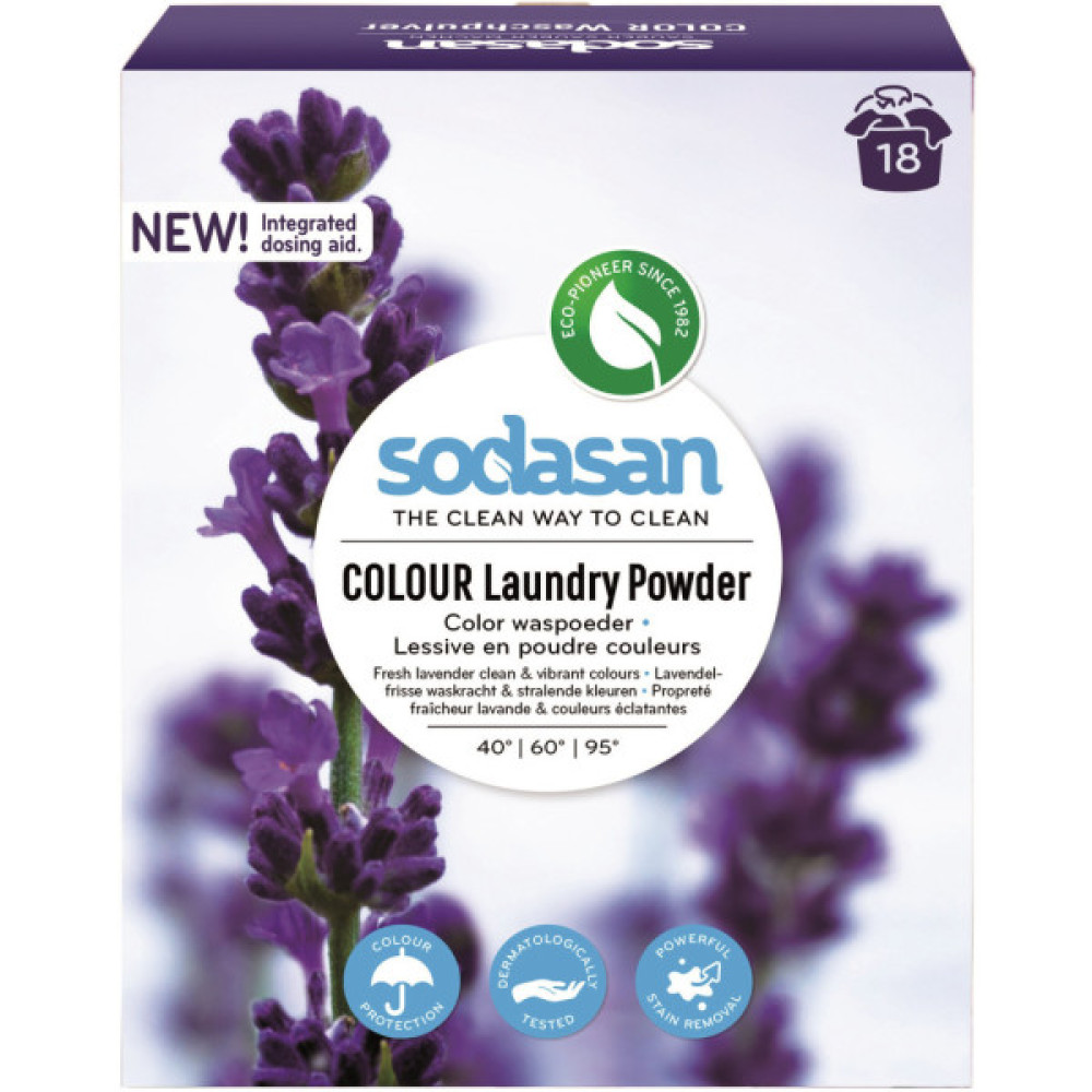 Пральний порошок Sodasan Compact для кольорових і чорних речей з пом'якшувачем 1 кг (4019886050708)