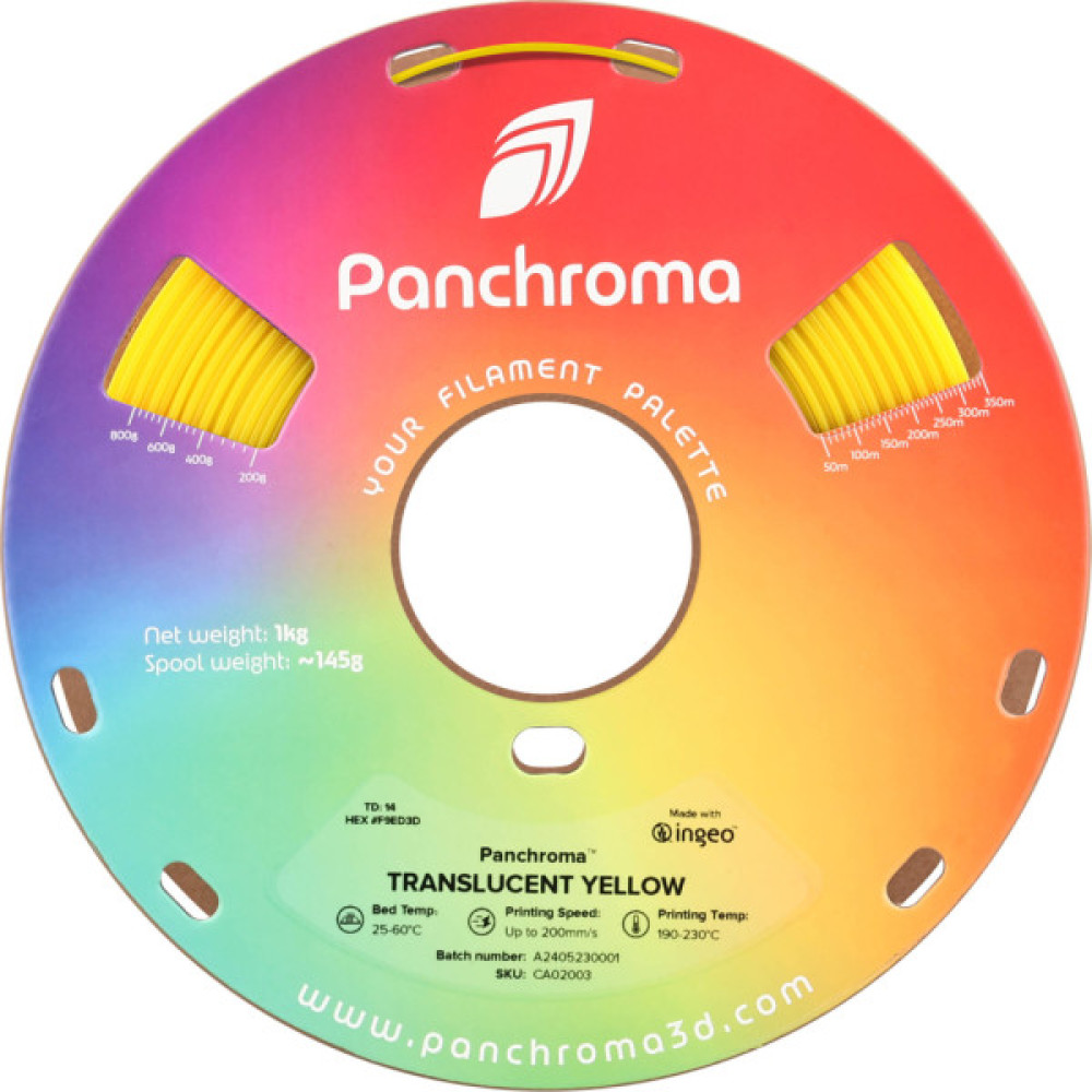 Пластик для 3D-принтера Polymaker PLA PANCHROMA TRANSLUCENT 1,75mm 1kg YELLOW (CA02003)
