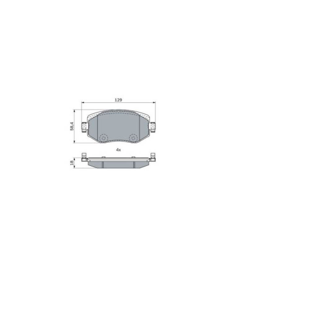 Гальмівні колодки Bosch 0 986 424 386 Гальмівні колодки Bosch 0 986 424 386